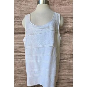 Chicos‎ Chico's White Ivory Lace Layer Shirt Top Blouse Size 3